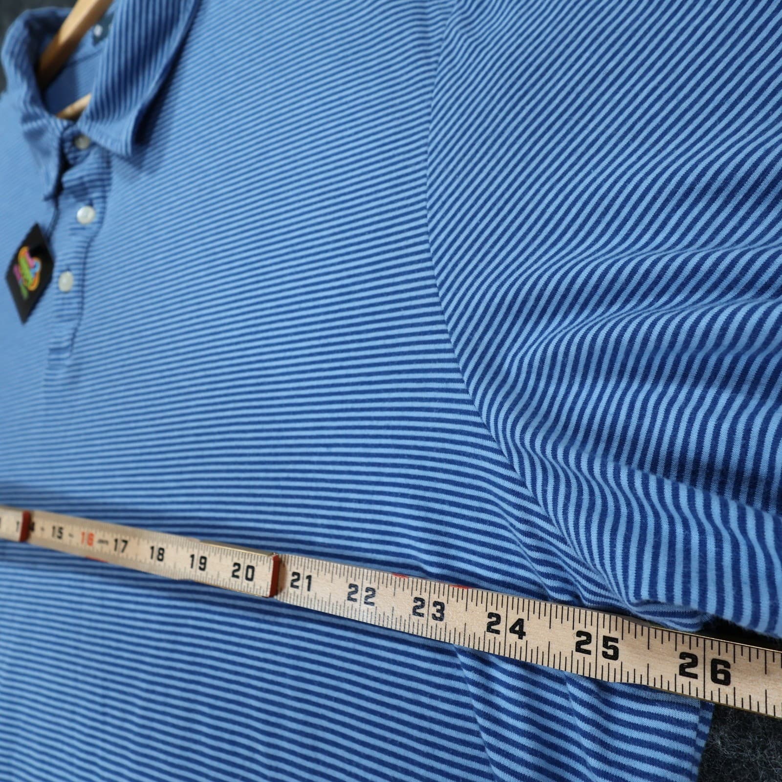 Member's Mark Polo Mens XXL Blue Excellent Striped Cotton Blend SOS15731 - Thumbnail 3
