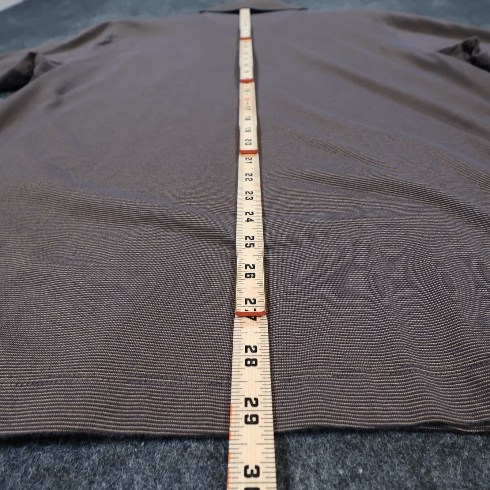 Van Heusen Polo Mens XL Brown Excellent Short Sleeve Ribbed Texture Pocket - Thumbnail 5