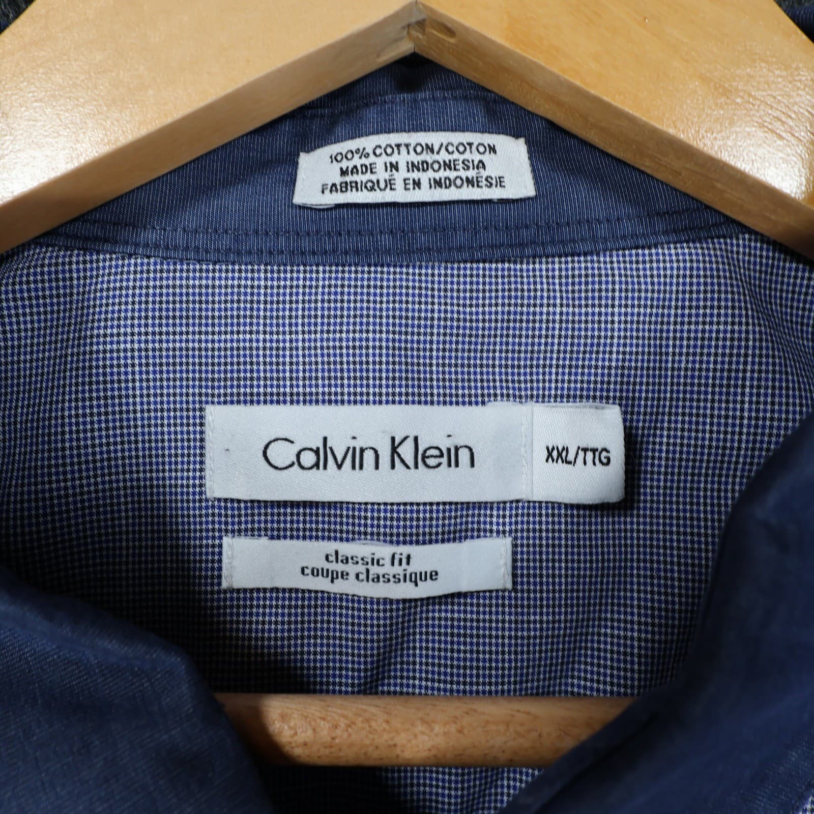 Calvin Klein Button Down Mens XXL Blue Excellent Ombre Pattern - Thumbnail 7