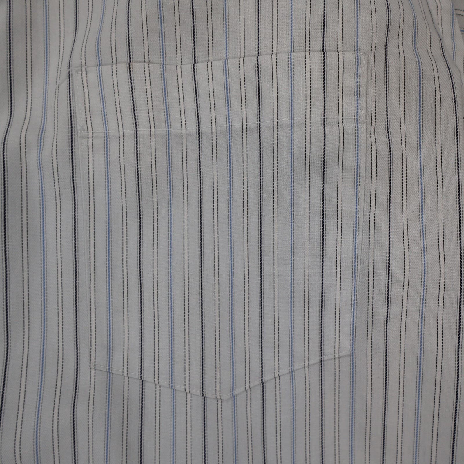 Chaps Button Down Shirt Mens 17.5 White Striped Excellent Non-Iron Classic Fit - Thumbnail 13