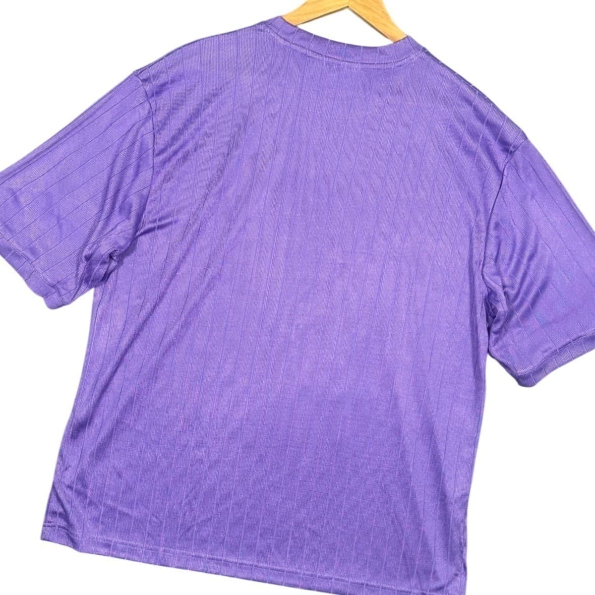 Irvine Park Purple Pinstripe Short Sleeve Crew Neck T Shirt Mens XL - Thumbnail 4