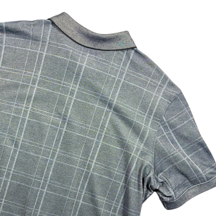 Haggar Polo Shirt Mens XXL Gray Plaid Short Sleeve Cotton Blend 1332 - Thumbnail 4