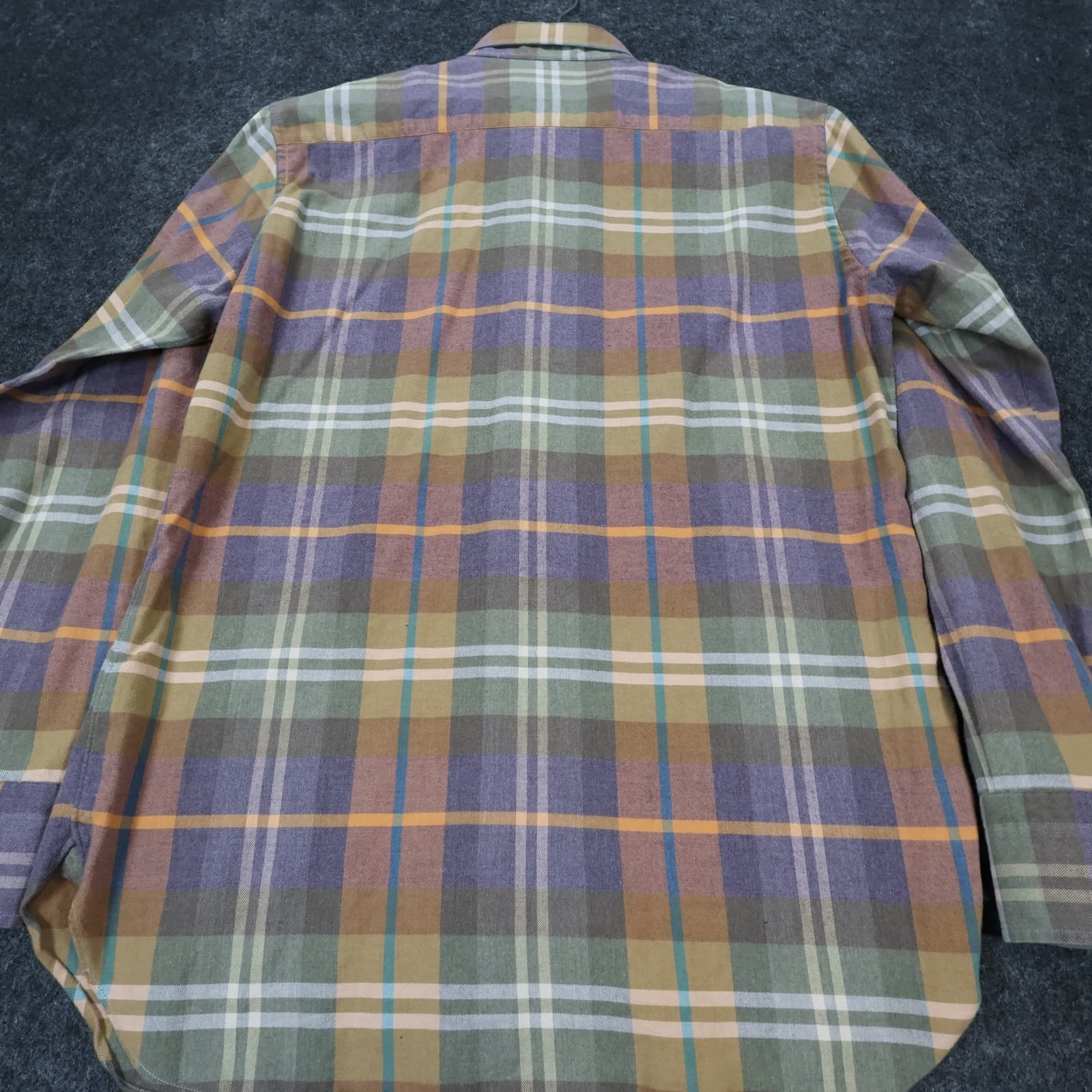 Calder Carmel Button Down Mens Large Multicolor Excellent Plaid Flannel - Thumbnail 11