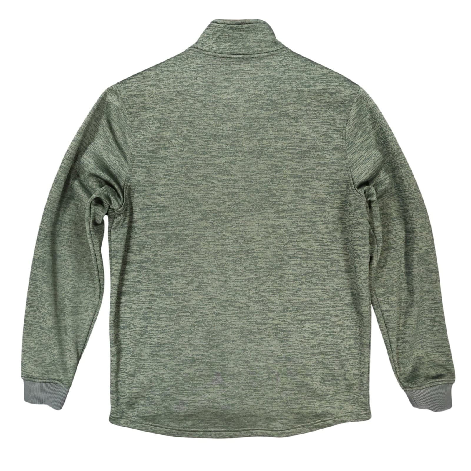 Under Armour Quarter Zip Pullover Mens Medium Green Excellent ColdGear Loose Fit - Thumbnail 2