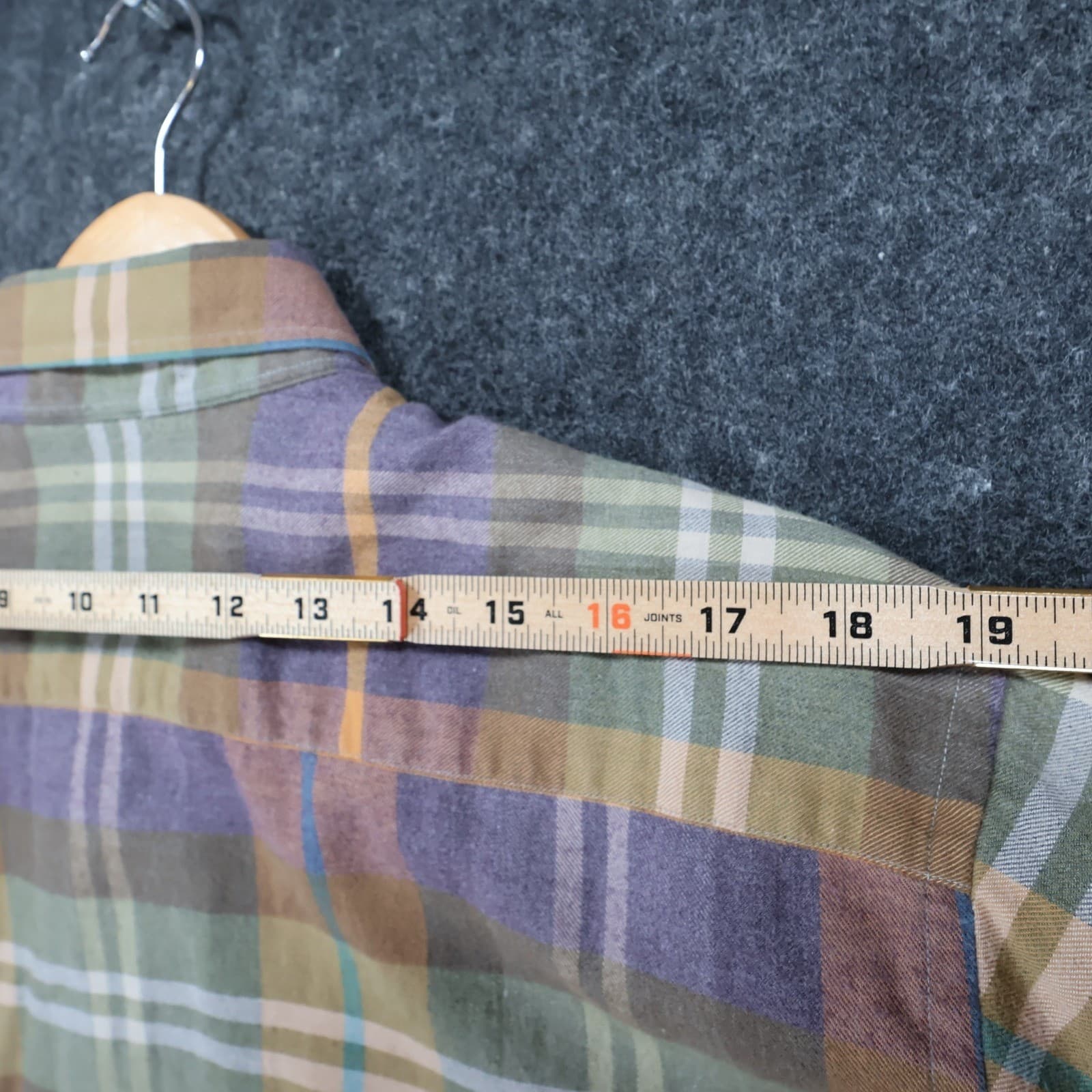 Calder Carmel Button Down Mens Large Multicolor Excellent Plaid Flannel - Thumbnail 6