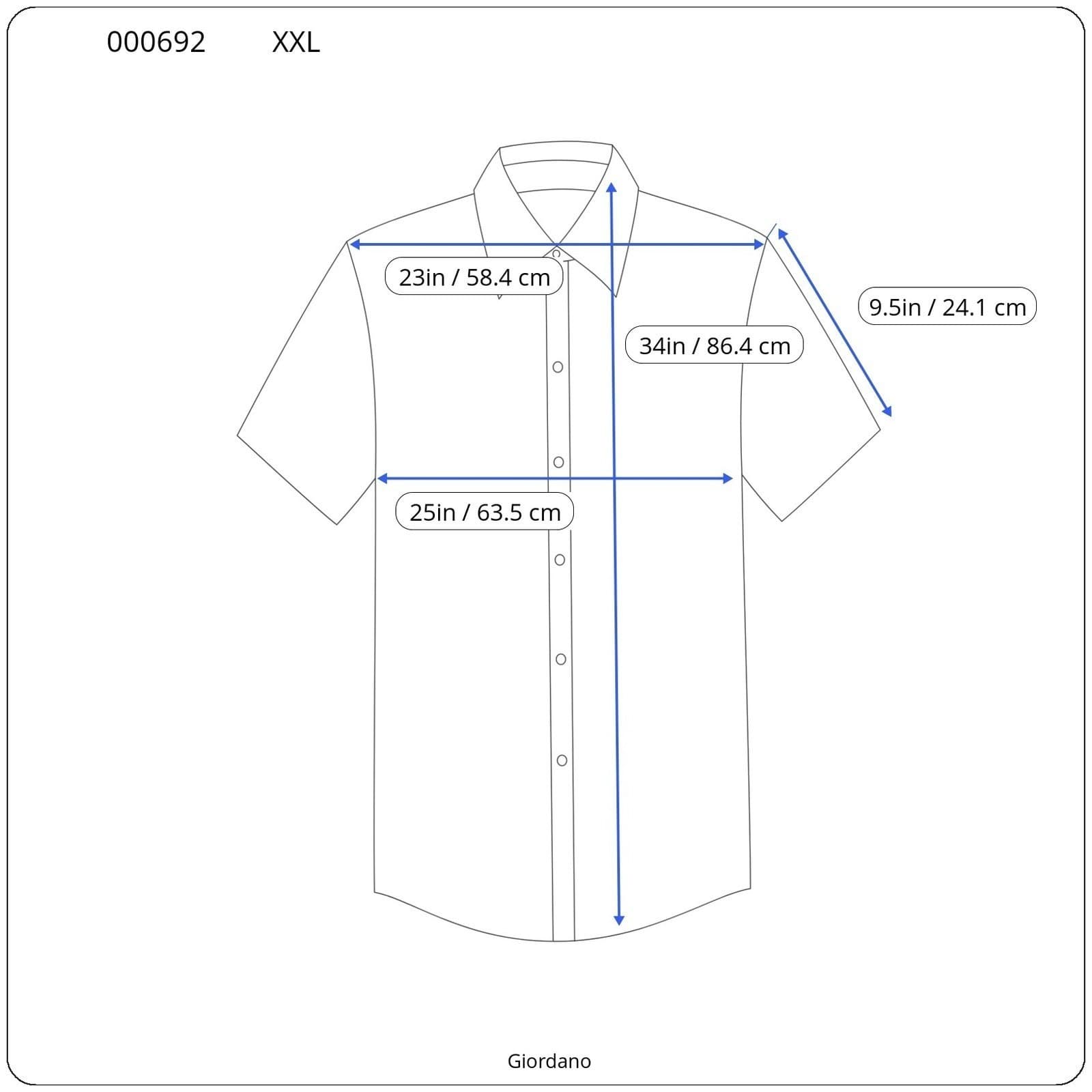 GIORDANO Experience Men's XXL Short Sleeve Button Down Multi Stripe Shirt - Thumbnail 8