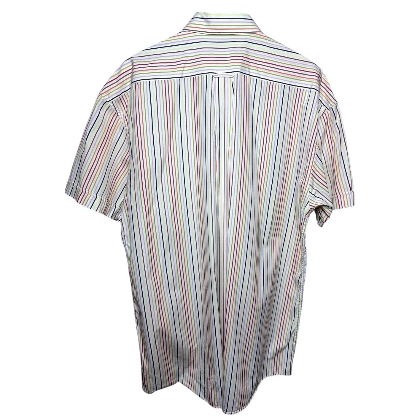 GIORDANO Experience Men's XXL Short Sleeve Button Down Multi Stripe Shirt - Thumbnail 4