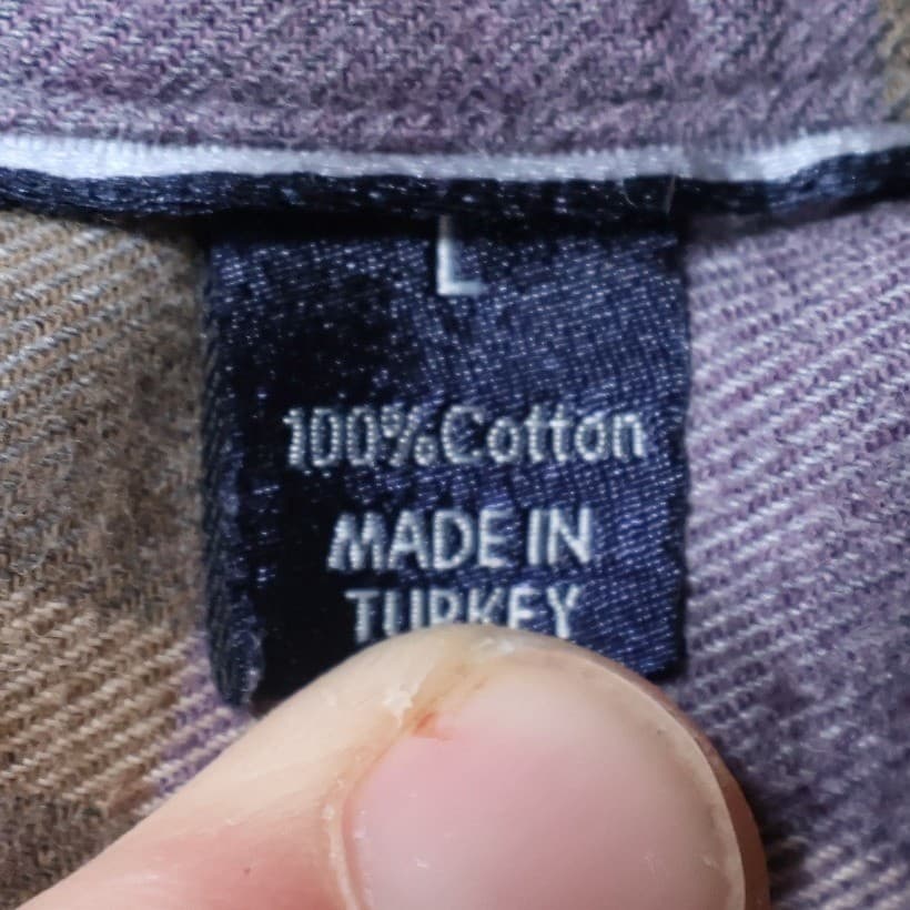 Calder Carmel Button Down Mens Large Multicolor Excellent Plaid Flannel - Thumbnail 8