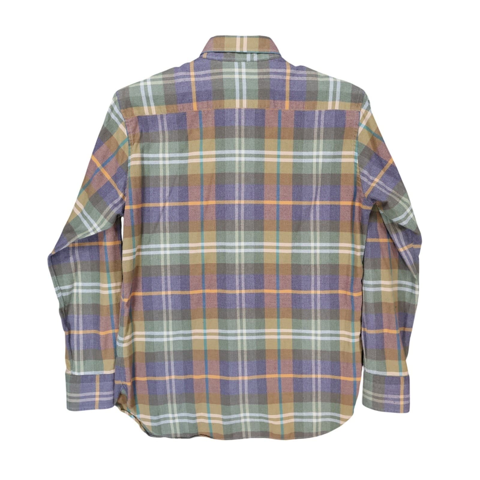 Calder Carmel Button Down Mens Large Multicolor Excellent Plaid Flannel - Thumbnail 2