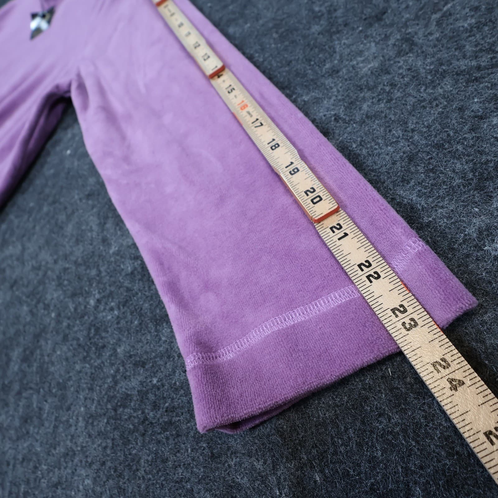 Serengeti Velour Pullover Womens Large Purple Excellent Long Sleeve Pocket Top - Thumbnail 4