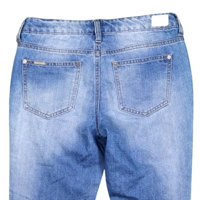 CELEBRITY PINK Women's Blue Distressed Denim Jeans Straight Leg Size 27 - Thumbnail 4
