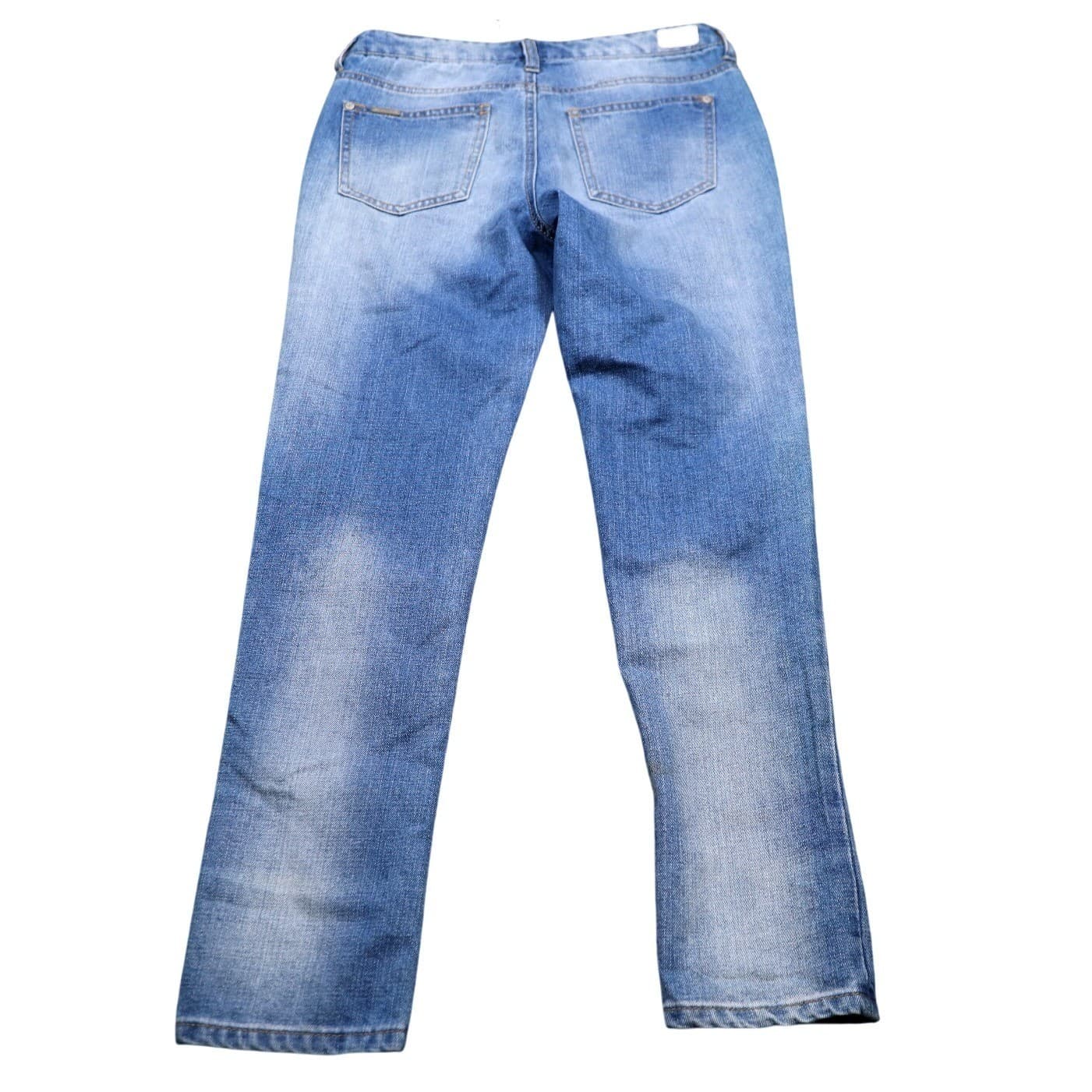 CELEBRITY PINK Women's Blue Distressed Denim Jeans Straight Leg Size 27 - Thumbnail 6