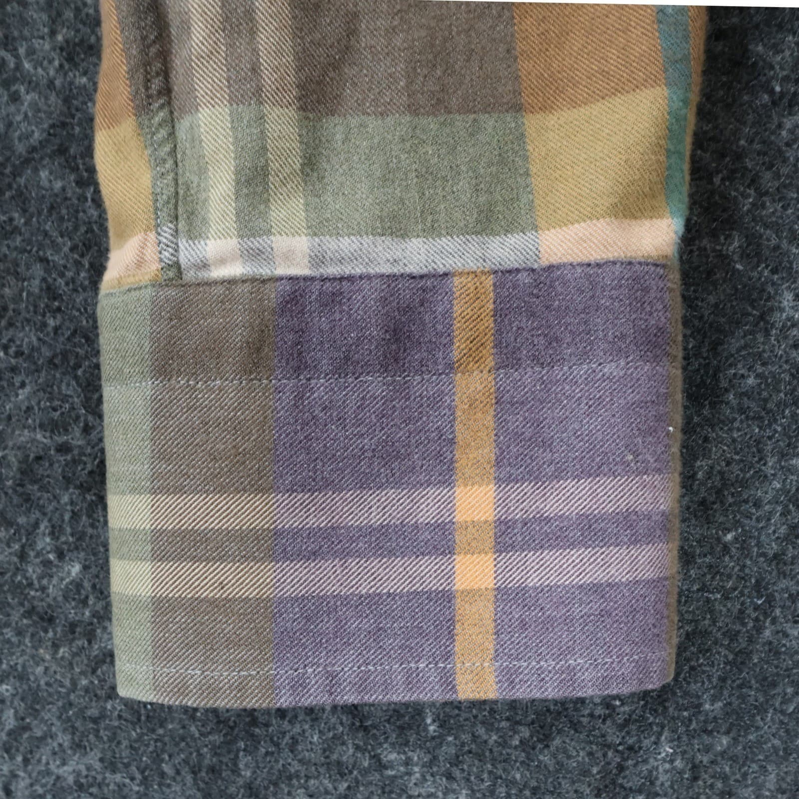 Calder Carmel Button Down Mens Large Multicolor Excellent Plaid Flannel - Thumbnail 13