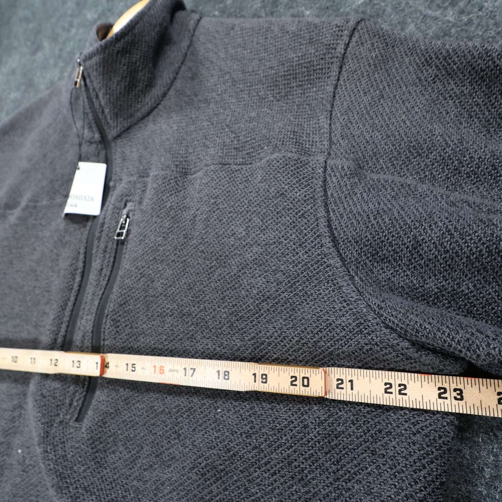 Cabela's Pullover Mens XL Gray Excellent Textured Fleece Quarter Zip - Thumbnail 3