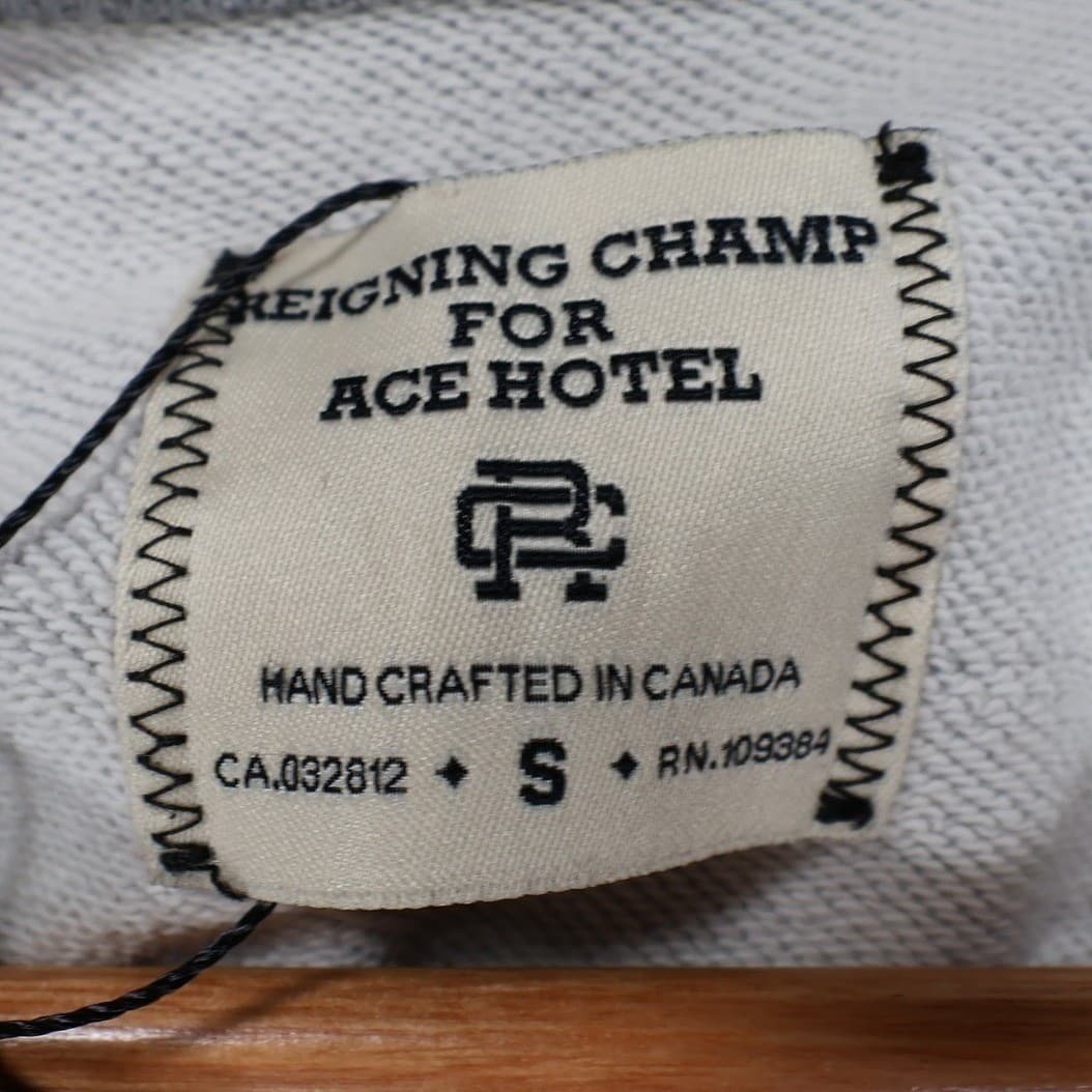 Reigning Champ Sweatshirt Mens Small Gray Excellent Ace Hotel Collaboration - Thumbnail 7