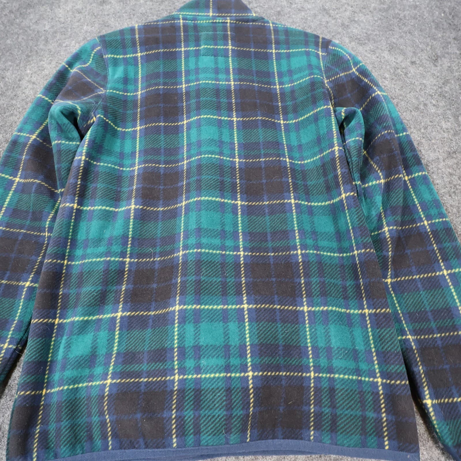 Prince & Fox Fleece Pullover Mens Small Green Excellent Plaid Quarter Zip - Thumbnail 12