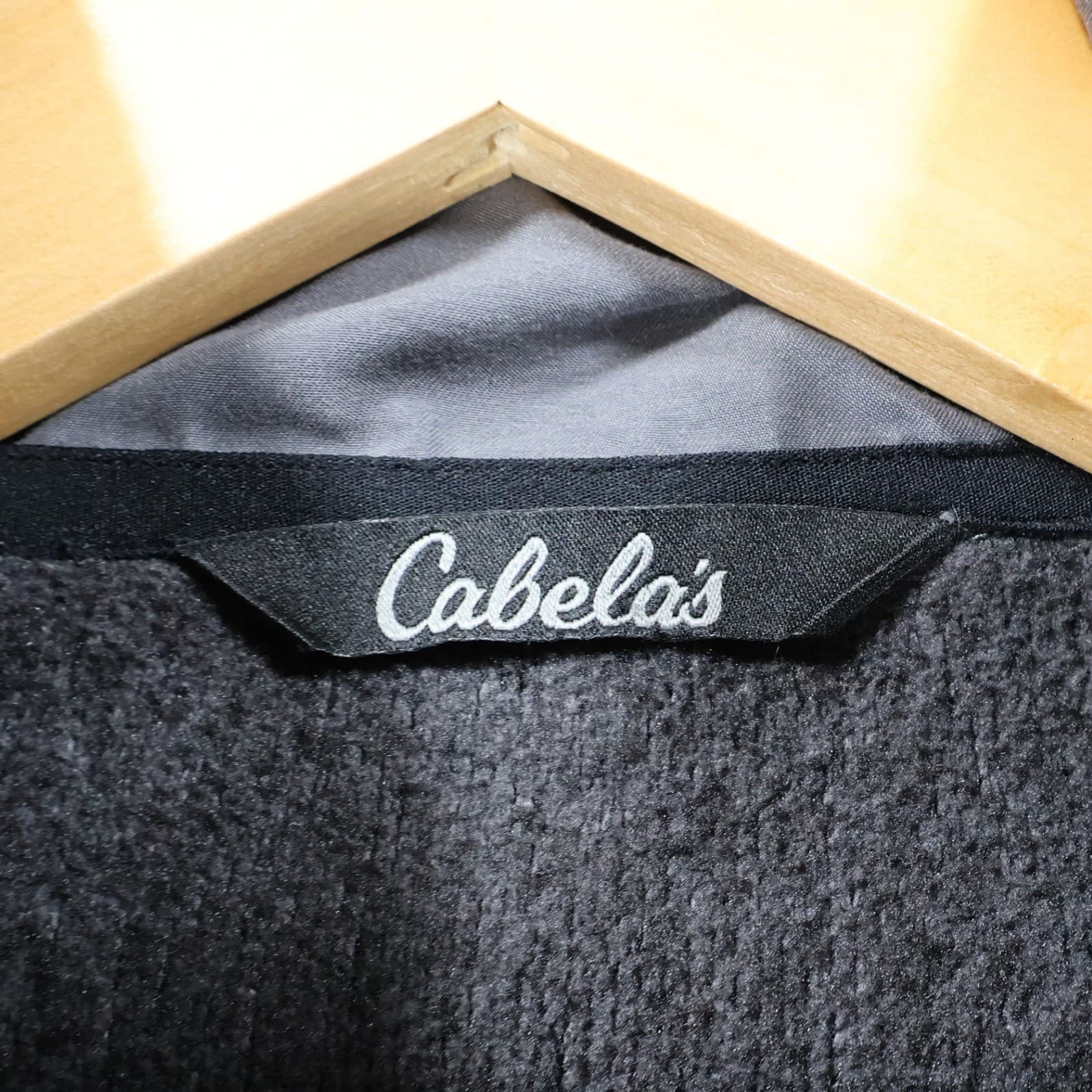 Cabela's Pullover Mens XL Gray Excellent Textured Fleece Quarter Zip - Thumbnail 7