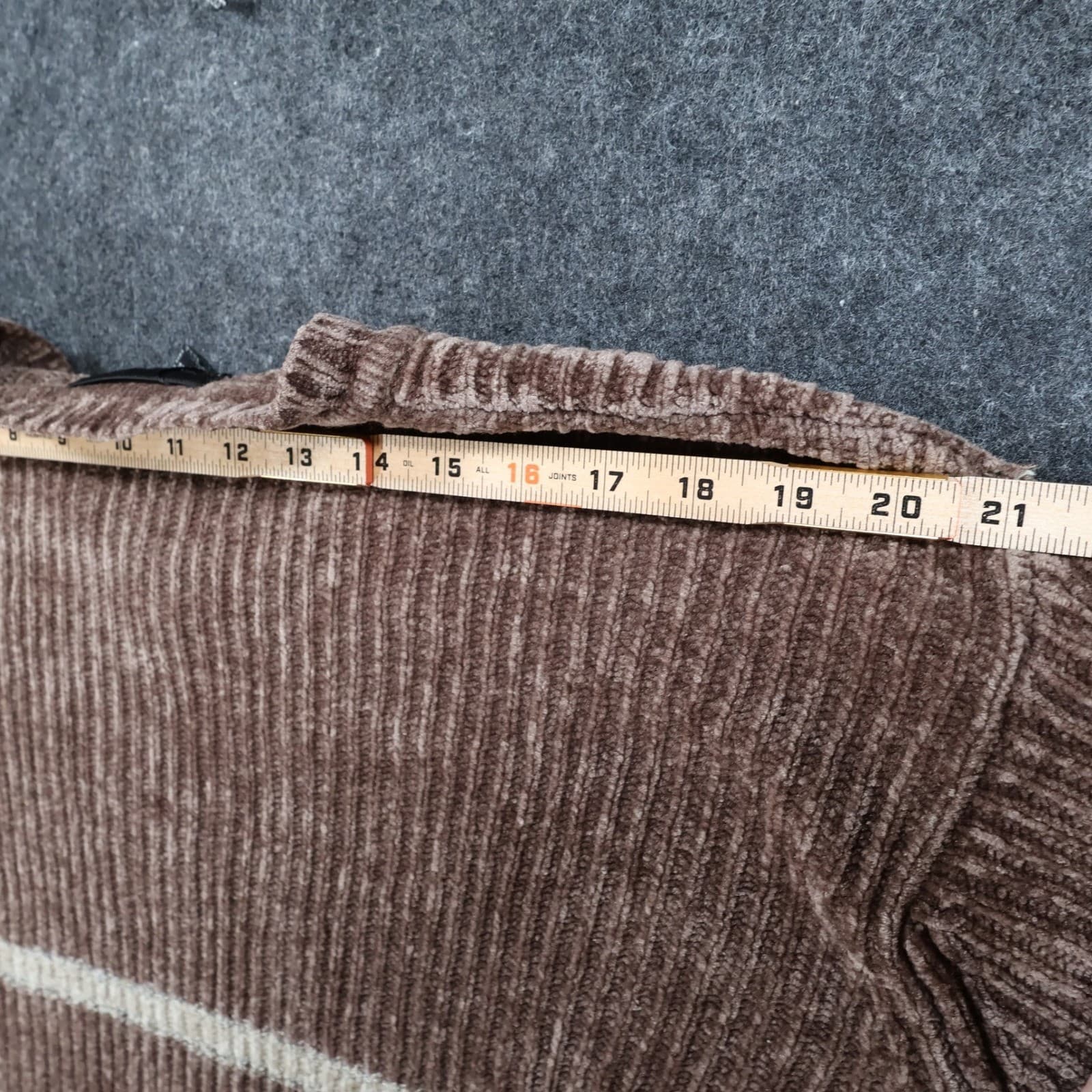 Croft & Barrow Sweater Mens XLT Brown Excellent Chenille Ribbed V-Neck - Thumbnail 7