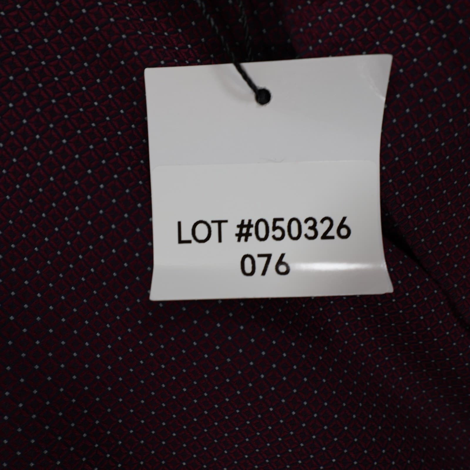 Murano Button Down Shirt Mens M Burgundy Excellent Slim Fit Geometric Print - Thumbnail 12