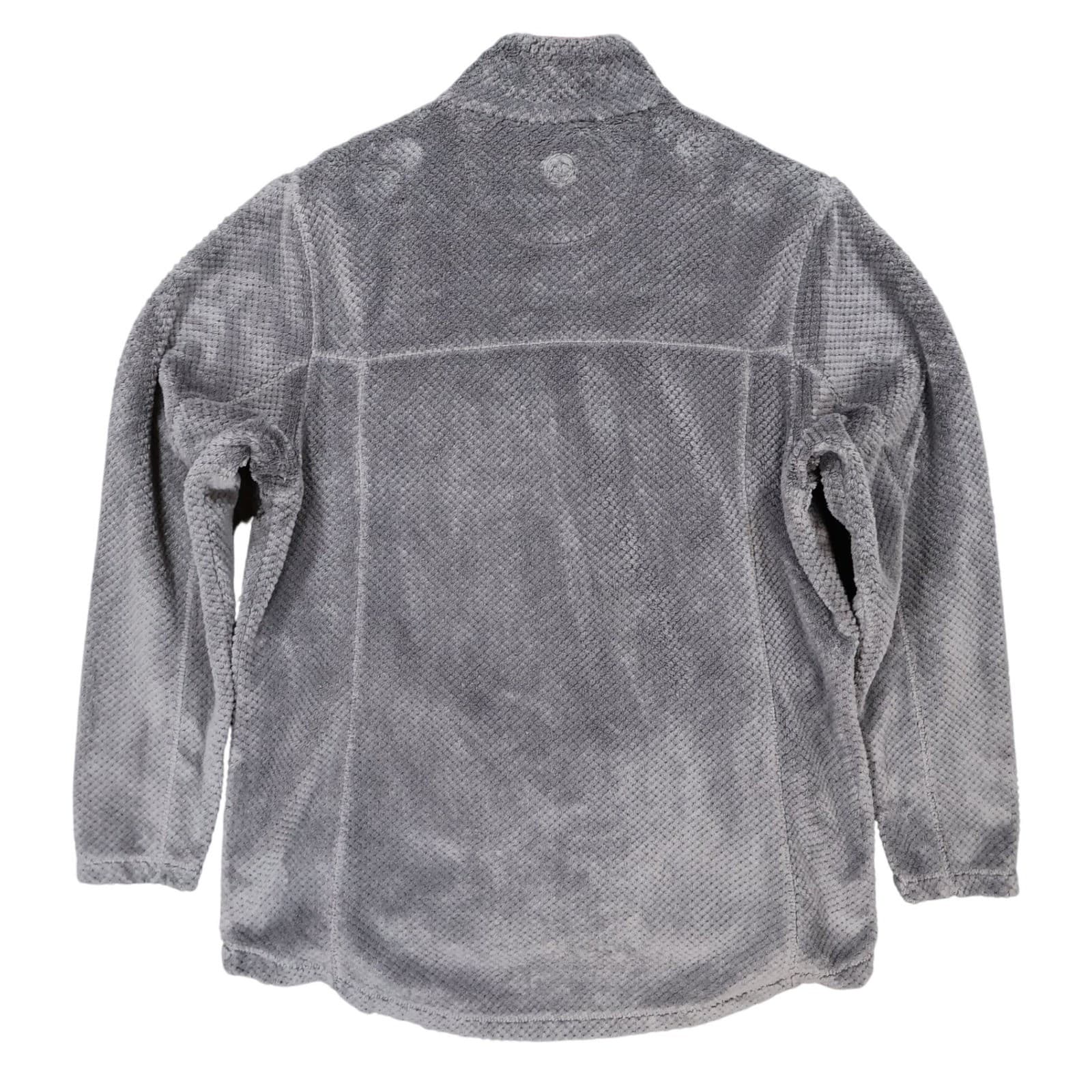 Magellan Fleece Pullover Men XL Gray Excellent Quarter Zip Outdoor Grid - Thumbnail 2