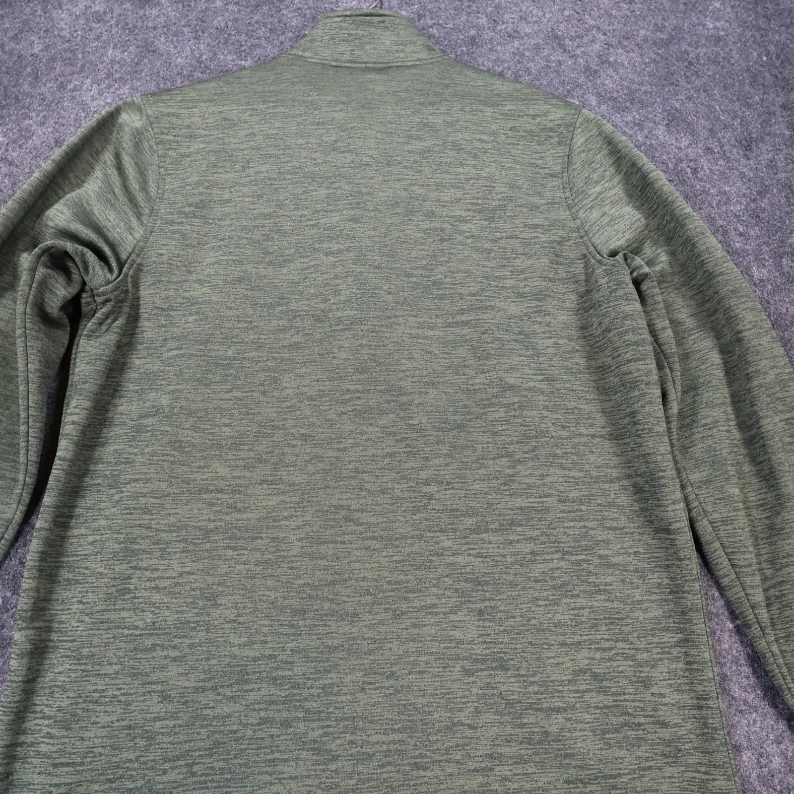 Under Armour Quarter Zip Pullover Mens Medium Green Excellent ColdGear Loose Fit - Thumbnail 11