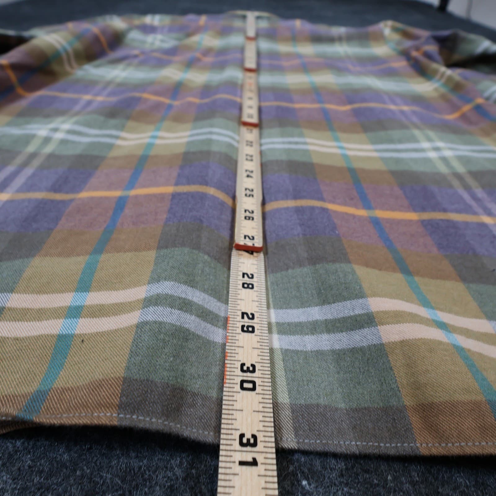 Calder Carmel Button Down Mens Large Multicolor Excellent Plaid Flannel - Thumbnail 5