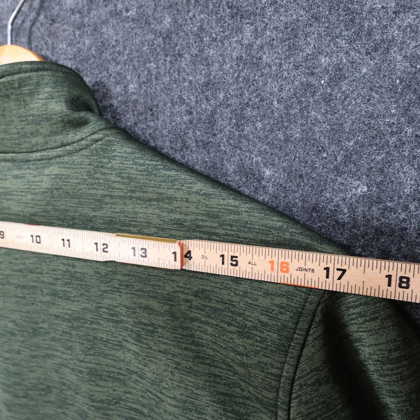 Under Armour Quarter Zip Pullover Mens Medium Green Excellent ColdGear Loose Fit - Thumbnail 6