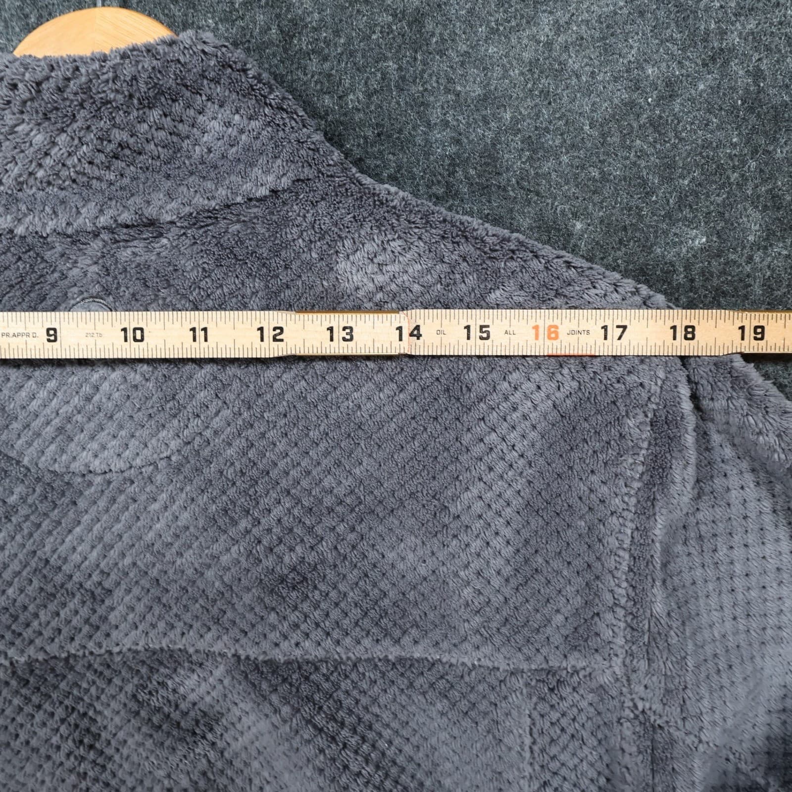 Magellan Fleece Pullover Men XL Gray Excellent Quarter Zip Outdoor Grid - Thumbnail 6