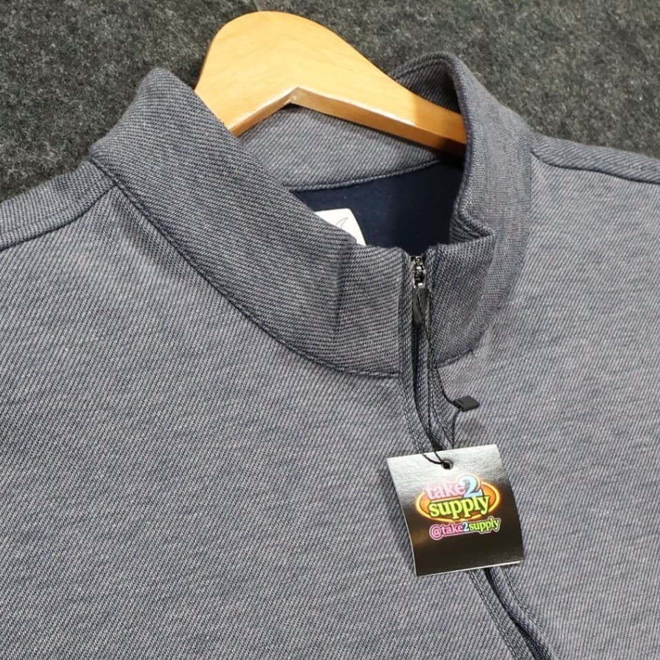Greg Norman Pullover Mens XL Blue Excellent Quarter Zip Heathered - Thumbnail 9
