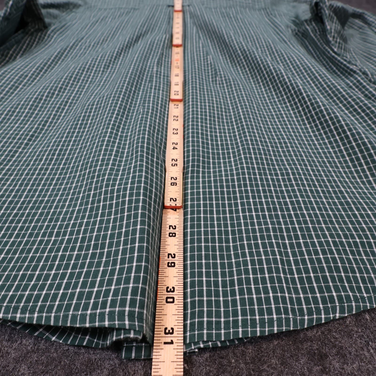 Wrangler Button Up Shirt Mens L Green Excellent Plaid Long Sleeve MR2084A - Thumbnail 6