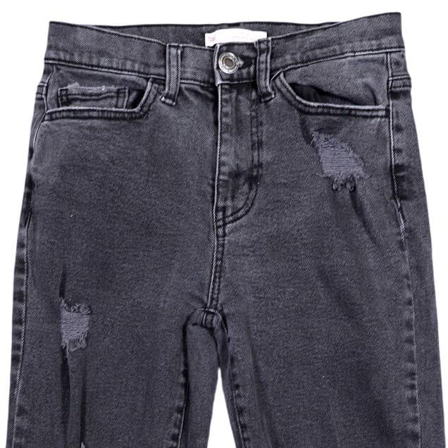 So High Rise Mom Jean Distressed Black Denim Womens Size 0 24W - Thumbnail 4