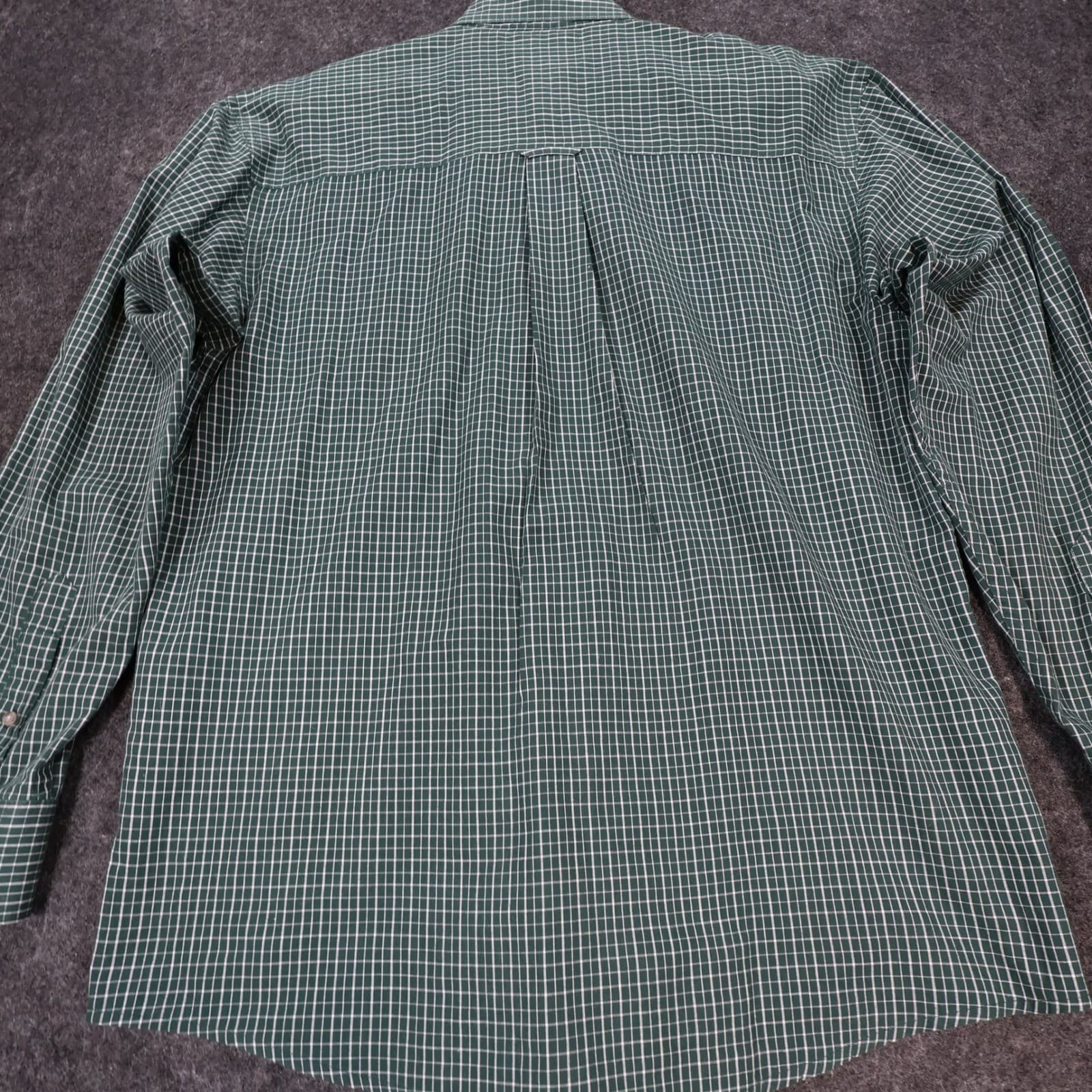 Wrangler Button Up Shirt Mens L Green Excellent Plaid Long Sleeve MR2084A - Thumbnail 10
