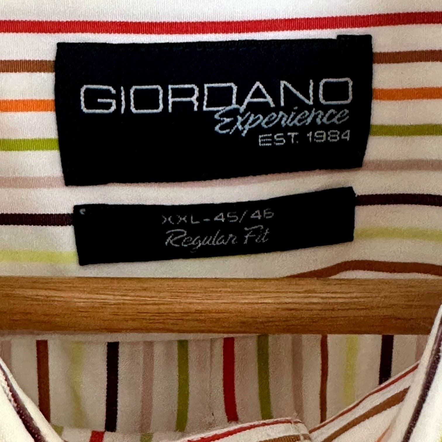 GIORDANO Experience Men's XXL Short Sleeve Button Down Multi Stripe Shirt - Thumbnail 7