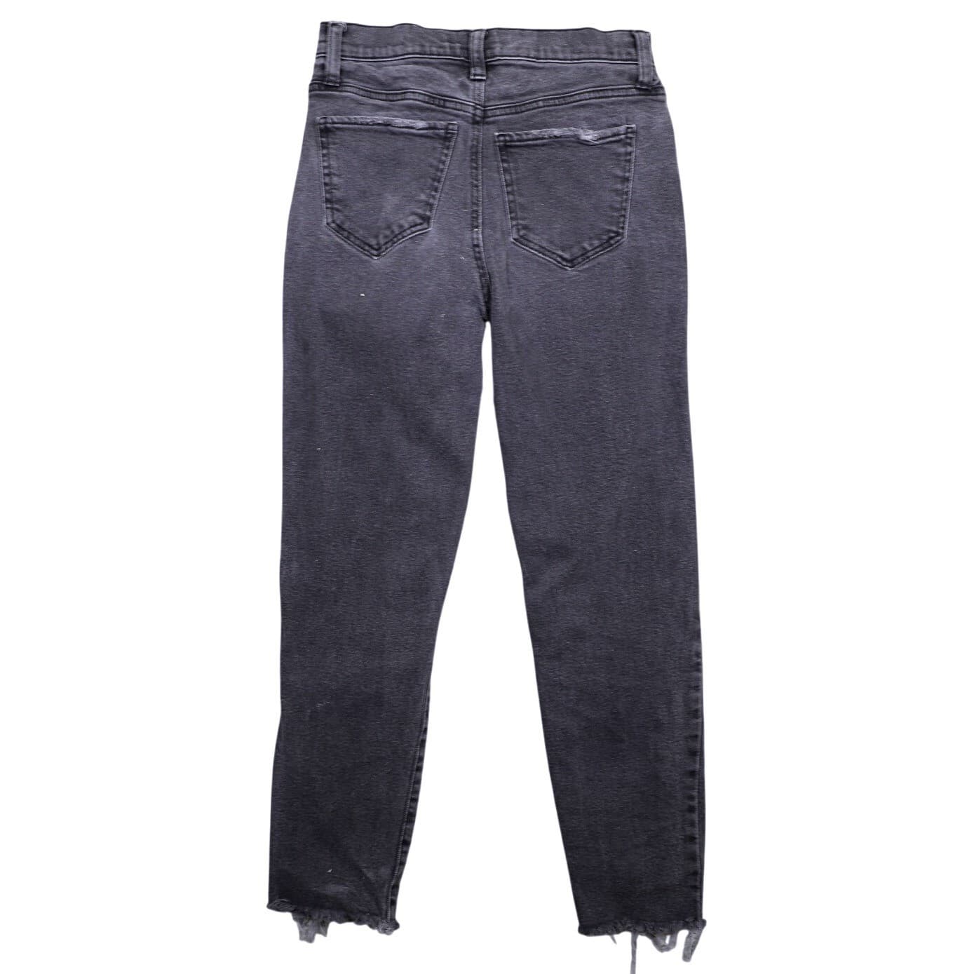 So High Rise Mom Jean Distressed Black Denim Womens Size 0 24W - Thumbnail 2