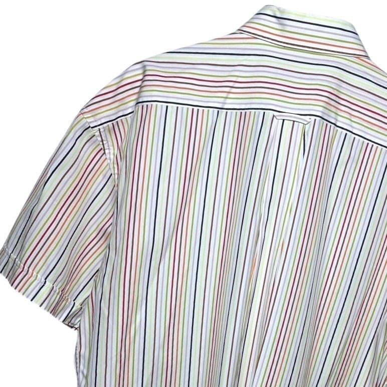 GIORDANO Experience Men's XXL Short Sleeve Button Down Multi Stripe Shirt - Thumbnail 2