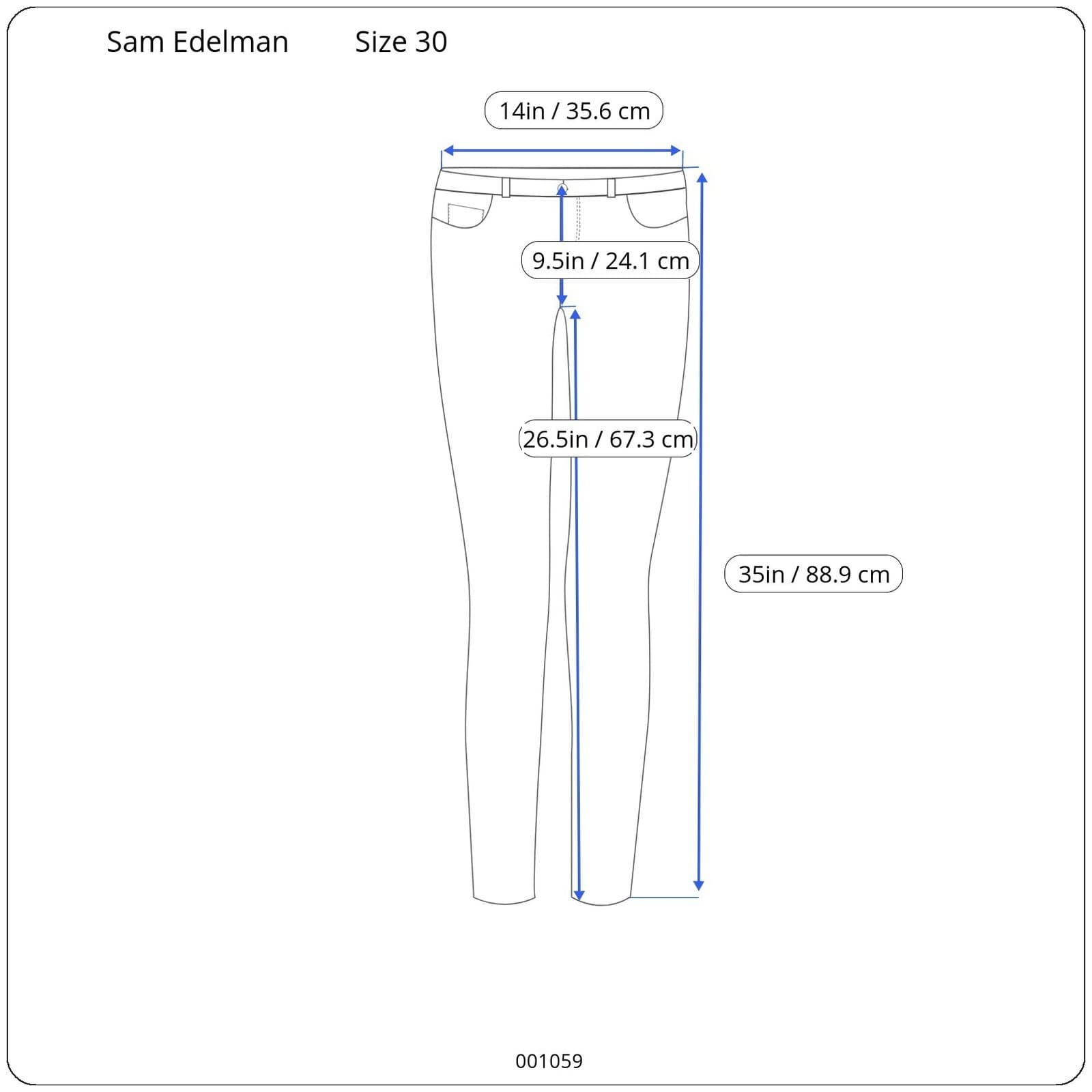 Sam Edelman The Kitten Straight Mid Rise Light Wash Denim Jeans Size 30 - Thumbnail 8