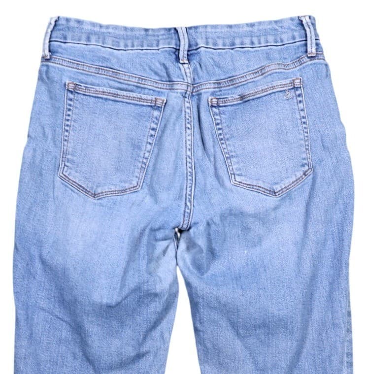 Sam Edelman The Kitten Straight Mid Rise Light Wash Denim Jeans Size 30 - Thumbnail 4