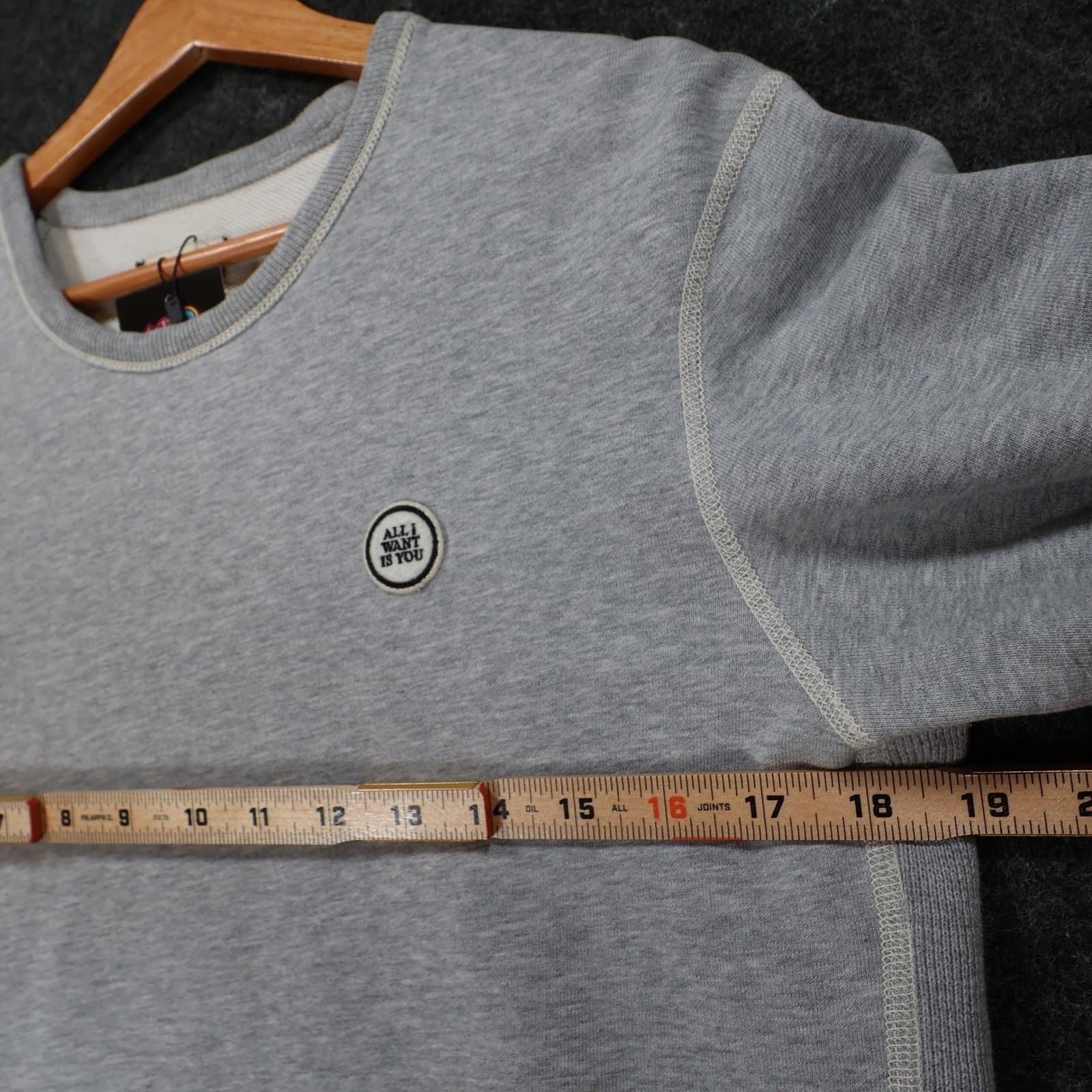 Reigning Champ Sweatshirt Mens Small Gray Excellent Ace Hotel Collaboration - Thumbnail 3