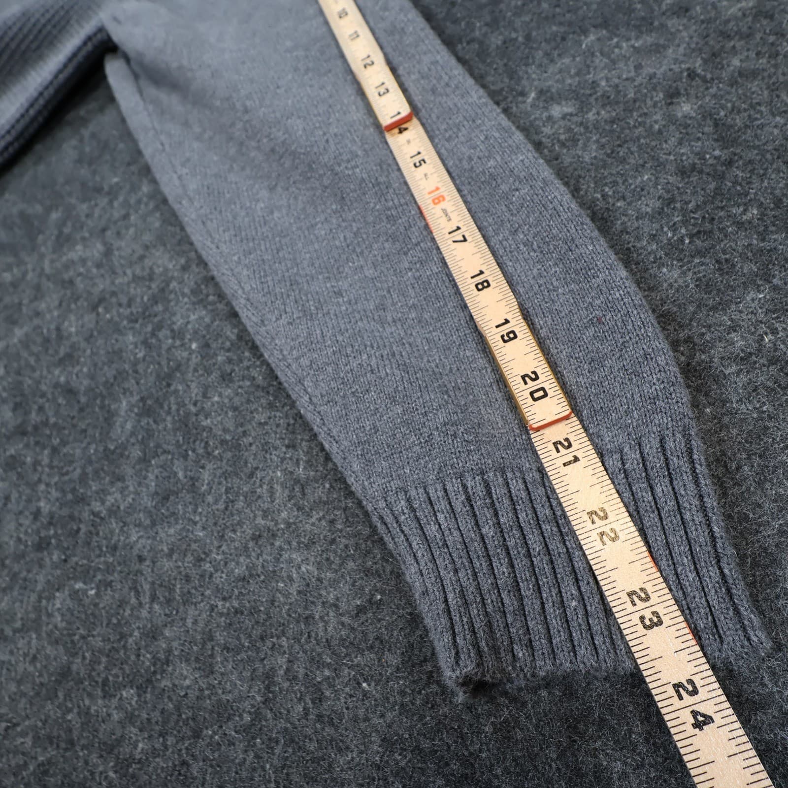 Weatherproof Vintage Quarter Zip Pullover Mens Large Gray Excellent Waffle Knit - Thumbnail 4