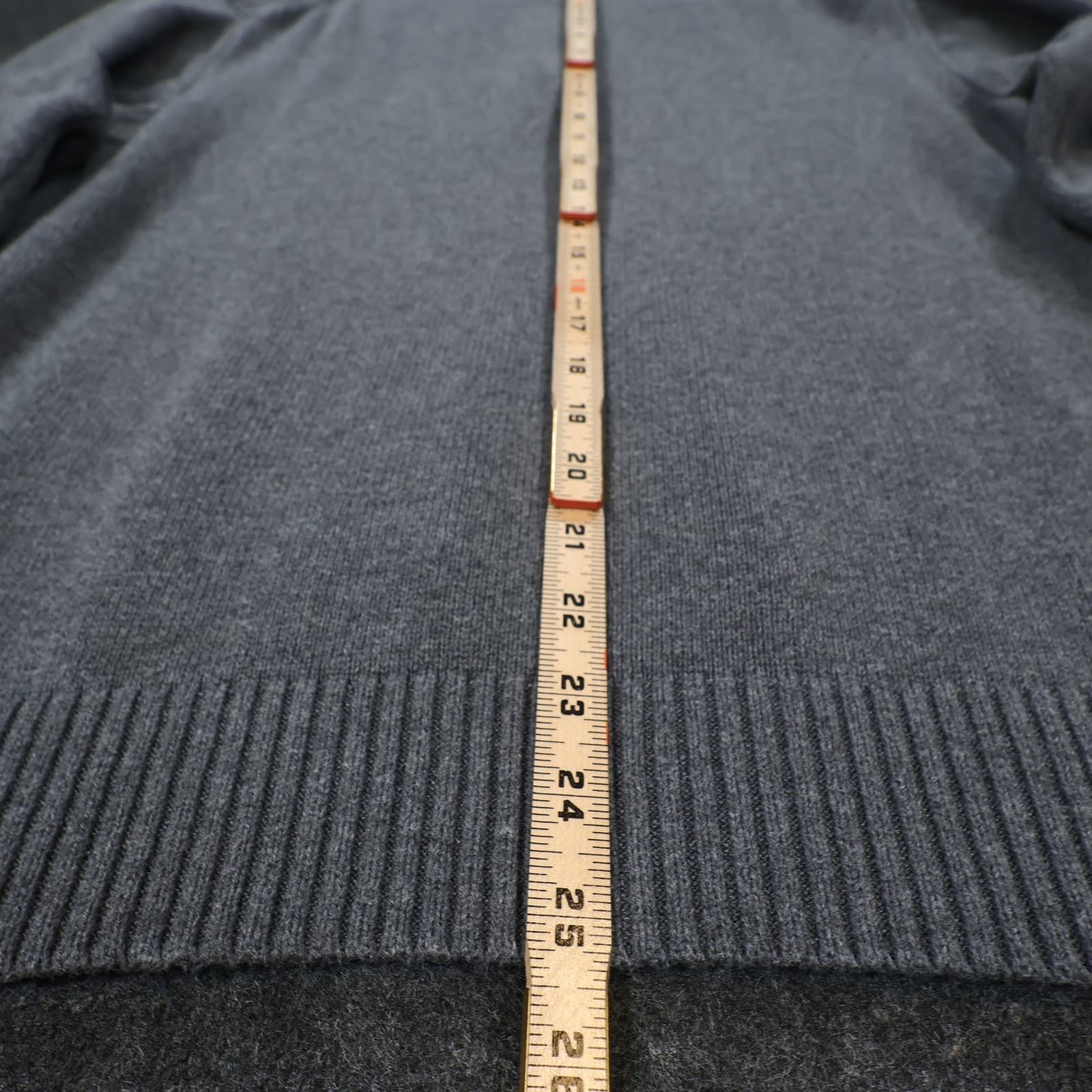 Weatherproof Vintage Quarter Zip Pullover Mens Large Gray Excellent Waffle Knit - Thumbnail 5