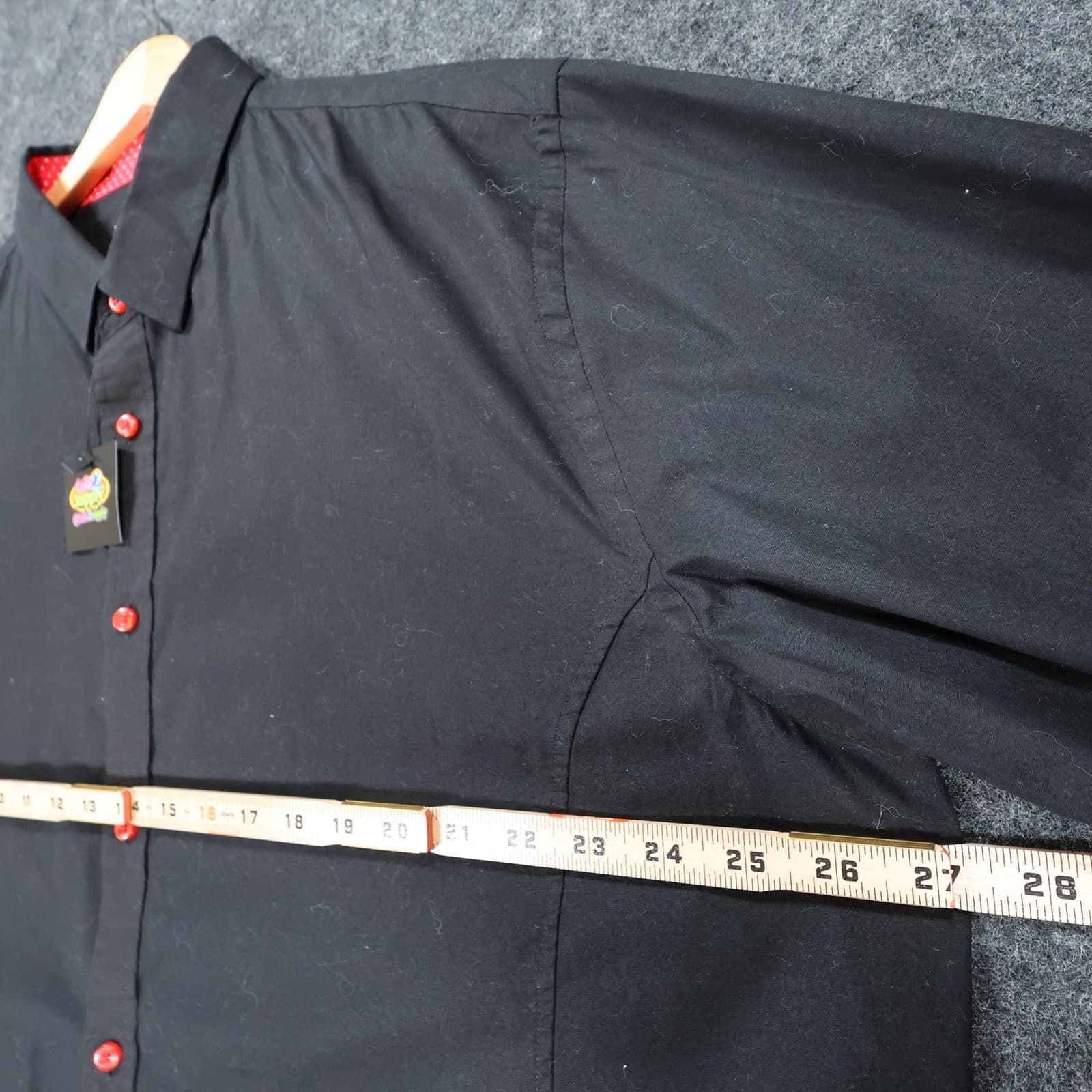 Alex Vando Button Up Mens XXL Black Excellent Polka Dot Trim - Thumbnail 3