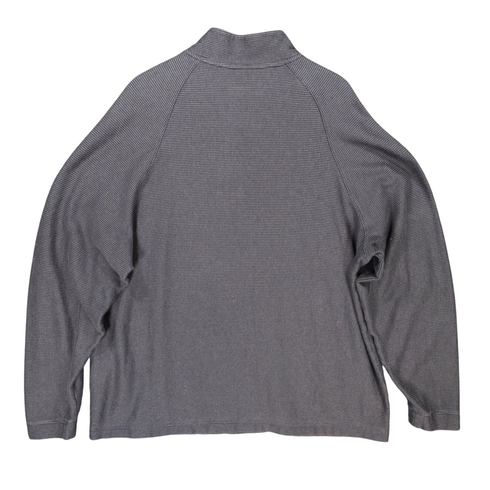 Cremieux Classics Quarter Zip Pullover Mens XXL Charcoal Excellent Striped - Thumbnail 2