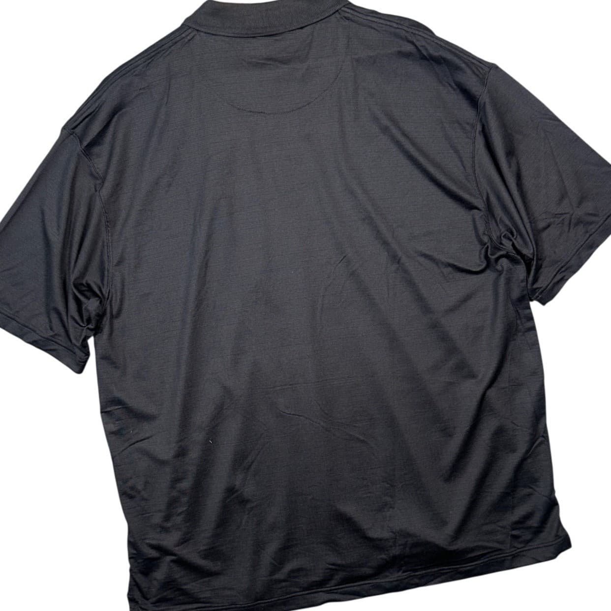 R&R CASUALS Mens Black Golf Polo Shirt XL Short Sleeve Textured Performance NWT - Thumbnail 4