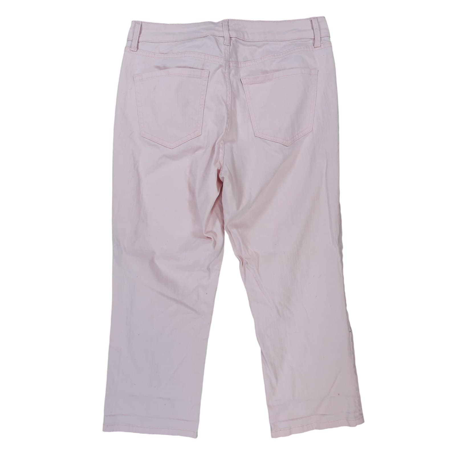 Nine West Chrystie Capri Womens 8 Pink Excellent Stretch Denim Pants - Thumbnail 2