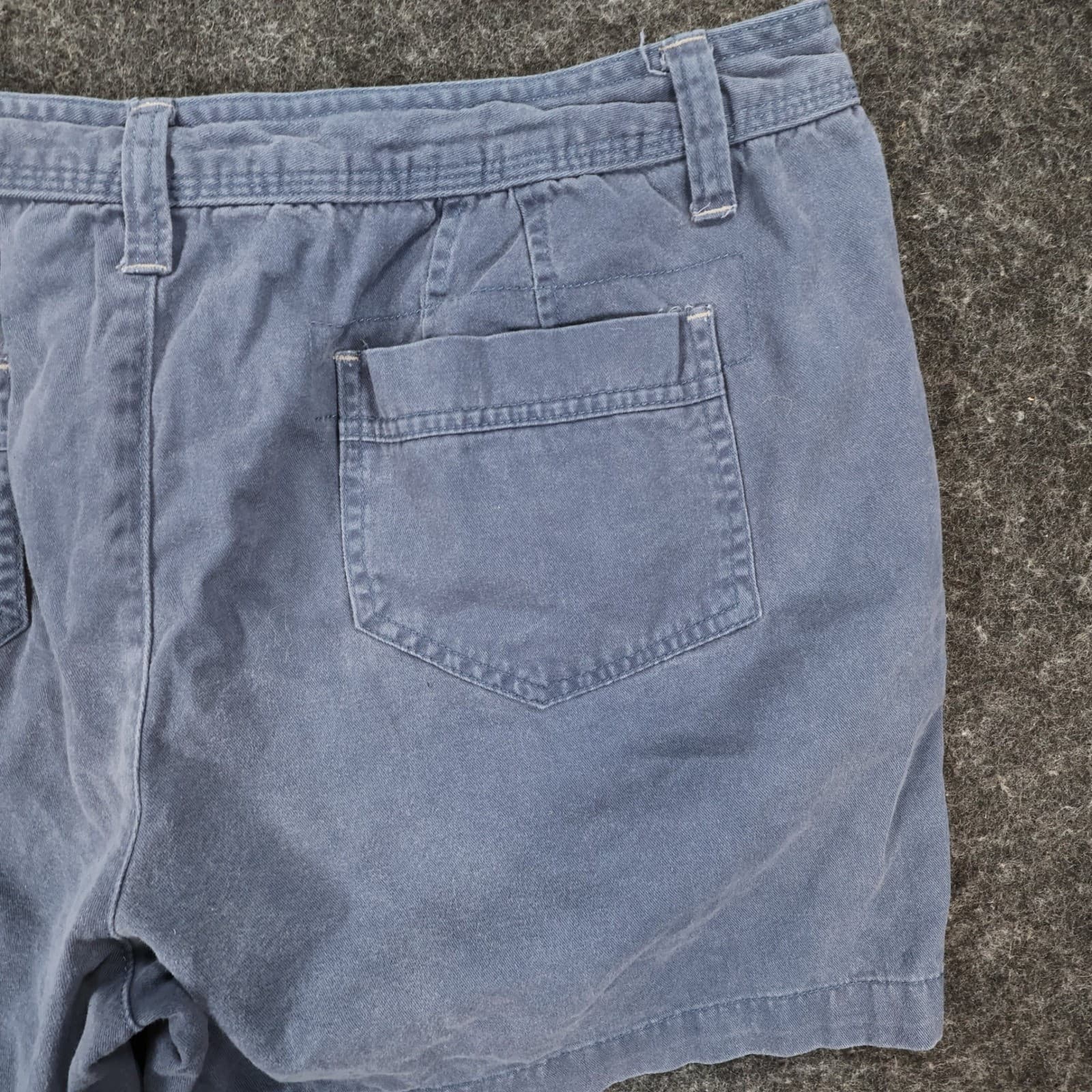 Natural Reflections Shorts Womens 14 Blue Cotton Casual Chino Summer Classic - Thumbnail 10