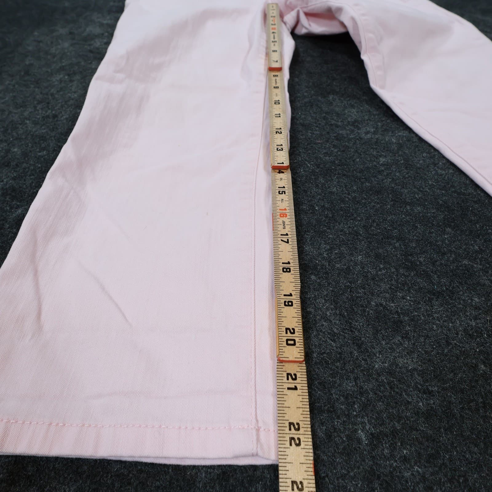 Nine West Chrystie Capri Womens 8 Pink Excellent Stretch Denim Pants - Thumbnail 4