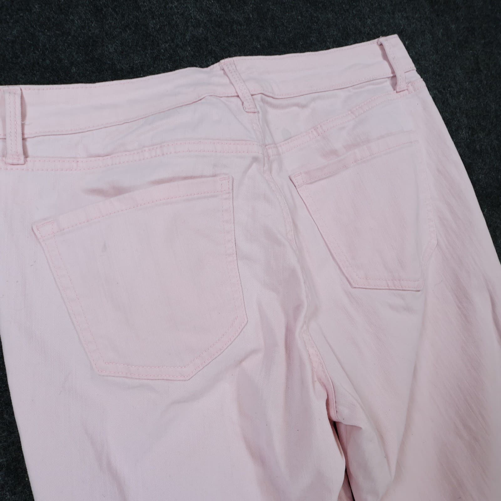 Nine West Chrystie Capri Womens 8 Pink Excellent Stretch Denim Pants - Thumbnail 10