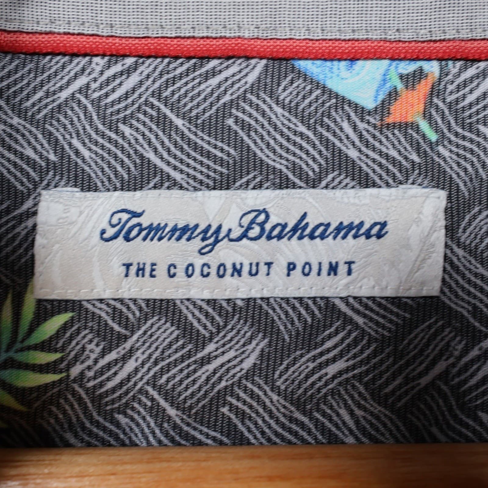 Tommy Bahama Button Up Shirt Mens 3XL Gray Coconut Point Tiki Cocktail Hawaiian - Thumbnail 7