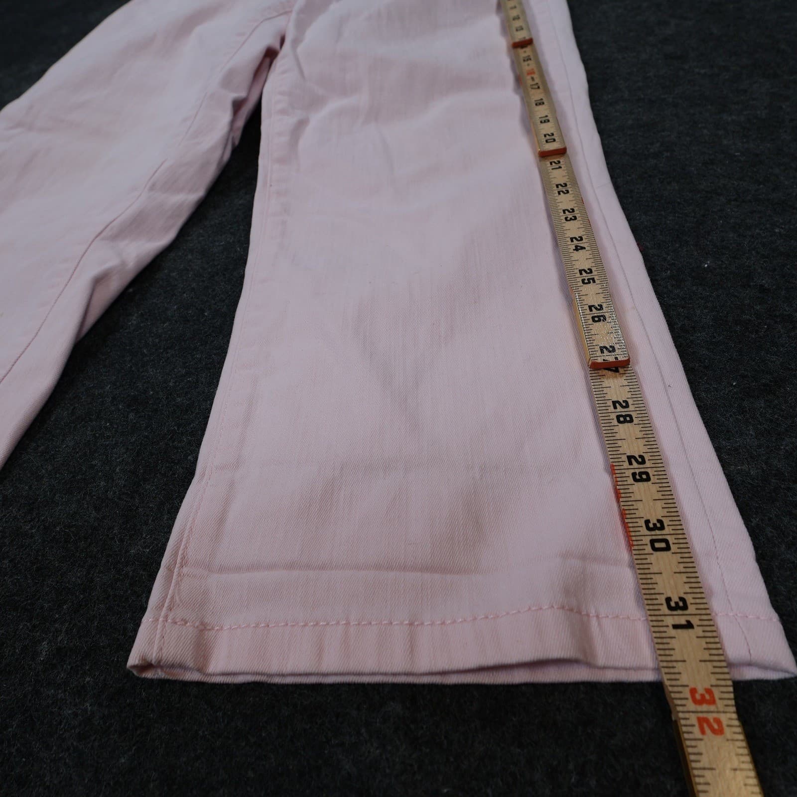 Nine West Chrystie Capri Womens 8 Pink Excellent Stretch Denim Pants - Thumbnail 3