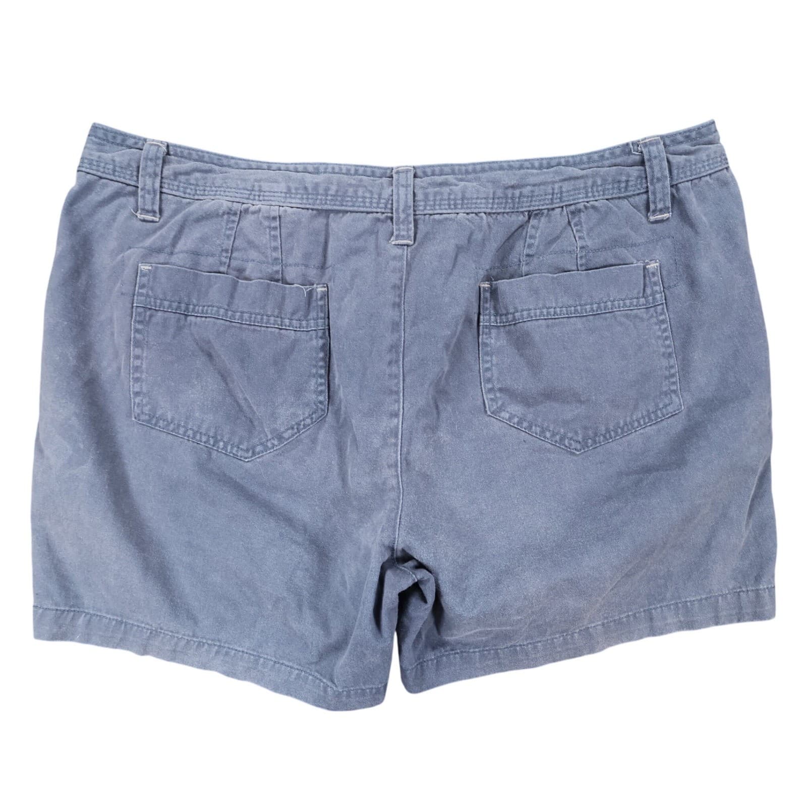 Natural Reflections Shorts Womens 14 Blue Cotton Casual Chino Summer Classic - Thumbnail 2